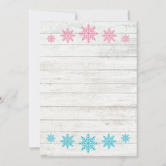 ピンクまたは青の醜いセーターのクリスマスジェンダーが明らかになる 招待状 (裏面)