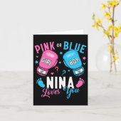 ピンクまたは青ニーナ愛あなたボクシング性発現B カード (黄色い花)