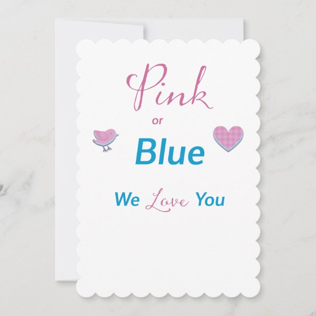 ピンクまたは青 (正面)