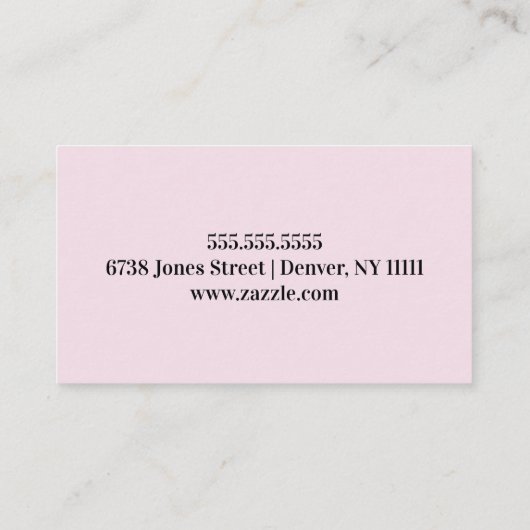 ピンクまつげ報酬ロイヤリティハート 名刺 (裏面)