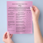 ピンクまつ毛の延長サロン責任放棄 チラシ (手)