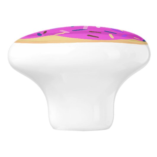 ピンクまぶしたすり付きドーナツ セラミックノブ (側面)