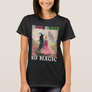 ピンクもグリーンも魔法もない魔女 ハロウィン 女性 ギ Tシャツ