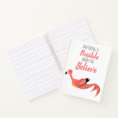 ピンクやる気を起こさせるのフラミンゴの人魚感動的 ノートブック (内部)