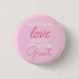 ピンクやる気を起こさせるオ感動的ンピンク 缶バッジ