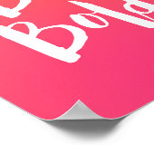 ピンクやる気を起こさせる引用文ベはっきりしたア ポスター (角)