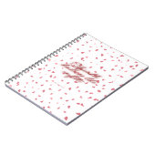 ピンクやる気を起こさせる花びらスパイラル ノートブック (左側)