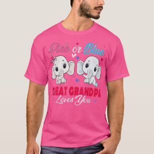 ピンクや青の象の素晴らしおじいちゃんがあなたを愛して Tシャツ