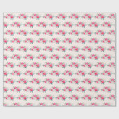 ピンクよくはしゃぐかわいらしの花束 ラッピングペーパー (フラット)