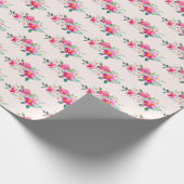 ピンクよくはしゃぐかわいらしの花束 ラッピングペーパー (角)