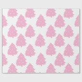 ピンクよくはしゃぐのクリスマスのパタ子供へーン ラッピングペーパー (フラット)