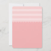 ピンクよくはしゃぐの赤ちゃんシャワー 招待状 (裏面)