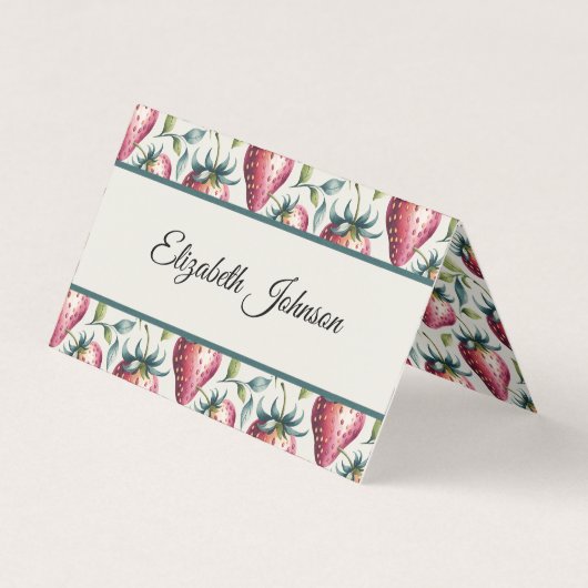 ピンクよくはしゃぐイチゴ夏のフルーツ名 (正面)