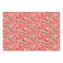 ピンクよくはしゃぐカラフルとグリーンのキャンディデザイン