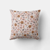 ピンクよくはしゃぐハロウィーン幽霊カボチャのパターン クッション (裏面)