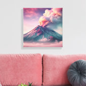 ピンクよくはしゃぐ火山噴火 キャンバスプリント (インサイチュ (リビング))