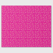 ピンクをテーマにした女の子のためのテニス1番目の誕生日 ラッピングペーパー (フラット)