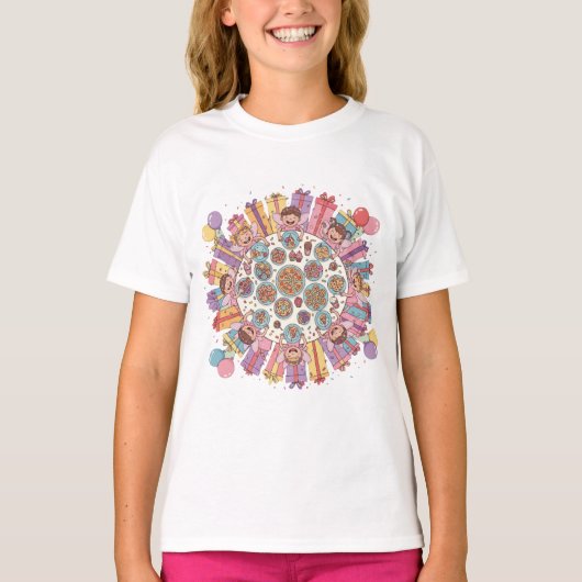 ピンクをテーマにした童貞の衣装パーティー Tシャツ (正面)