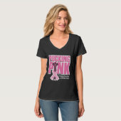 ピンクをパック(ホッケー) Tシャツ (正面フル)