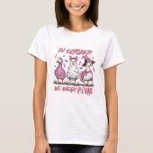 ピンクを着てがん啓発を Tシャツ (正面)