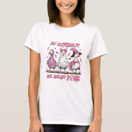 ピンクを着てがん啓発を Tシャツ