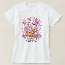 ピンクを着てがん啓発を Tシャツ