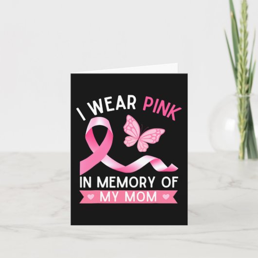 ピンクを着るのは母を思い出して―乳がんへの意識 カード (正面)