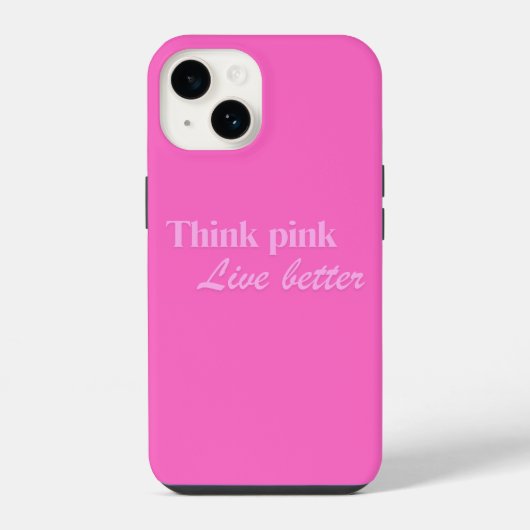 ピンクを考えるiPhoneケース iPhoneケース (裏面)