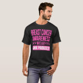 ピンクを誇りに乳がん啓発 Tシャツ (正面フル)