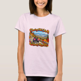ピンクを追いかけて 紅葉のスモーキー・マウンテンTシャツ Tシャツ