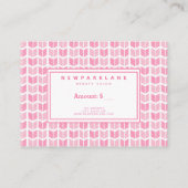 ピンクアアステカローズプリントギフト券 名刺 (裏面)