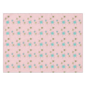 ピンクアイコニックアトミックスターバストテーブルクロス テーブルクロス (正面(横))