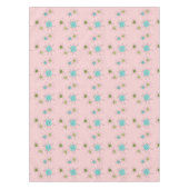 ピンクアイコニックアトミックスターバストテーブルクロス テーブルクロス (正面)