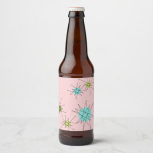 ピンクアイコニックアトミックスターバストボトルラベル ビールラベル