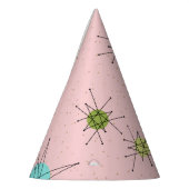 ピンクアイコニック原子スターバストパーティー帽子 パーティーハット (左)