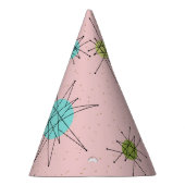 ピンクアイコニック原子スターバストパーティー帽子 パーティーハット (右)