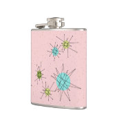 ピンクアイコニック原子スターバストビニール包まれたフラスコ フラスク (左)