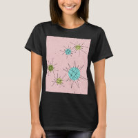 ピンクアイコニック原子スターバストTシャツ