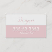 ピンクアイコンハートホワイトサロンメイクアップ名刺 名刺 (裏面)