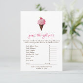ピンクアイスクリームは正しい価格ゲームを推測 招待状 (スタンド正面)