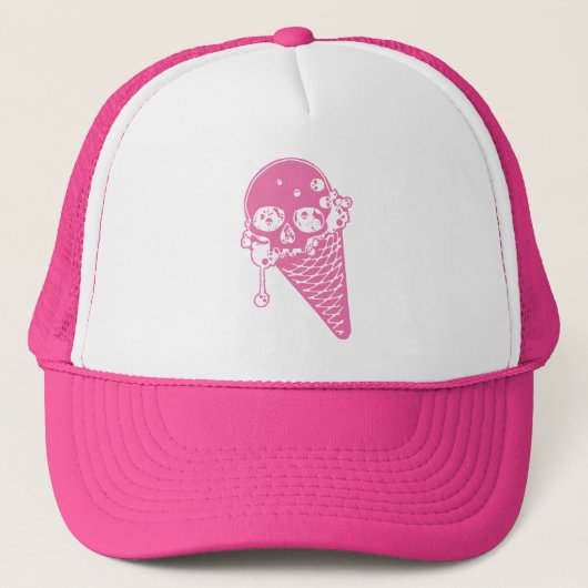 ピンクアイスクリームコーントラック帽 キャップ (正面)