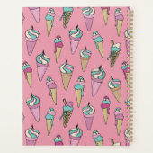 ピンクアイスクリームコーンパーソナライズされた プランナー手帳 (裏面)