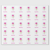 ピンクアイスクリームコーン ラッピングペーパー (フラット)