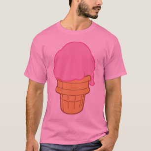 ピンクアイスクリームコーン Tシャツ
