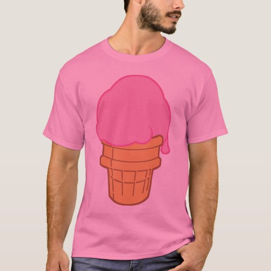 ピンクアイスクリームコーン Tシャツ (正面)