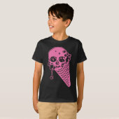 ピンクアイスクリームコーンTシャツ Tシャツ (正面フル)