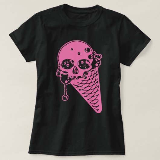 ピンクアイスクリームコーンTシャツ Tシャツ (デザイン正面)