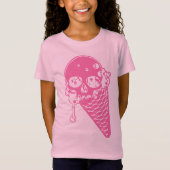 ピンクアイスクリームコーンTシャツ Tシャツ (正面)