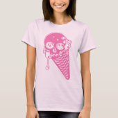 ピンクアイスクリームコーンTシャツ Tシャツ (正面)