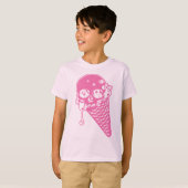 ピンクアイスクリームコーンTシャツ Tシャツ (正面フル)